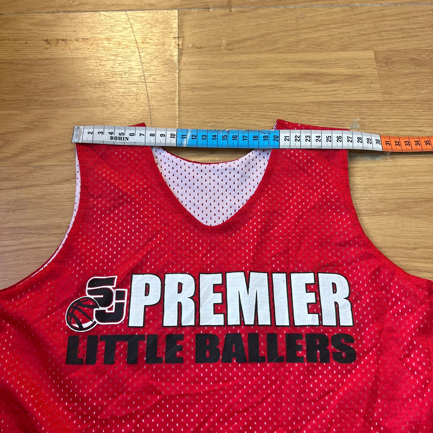 Débardeur réversible style basketball rouge et blanc - Taille S