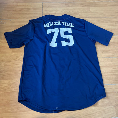 Maillot baseball bleu marine - Miller Lite - Taille M
