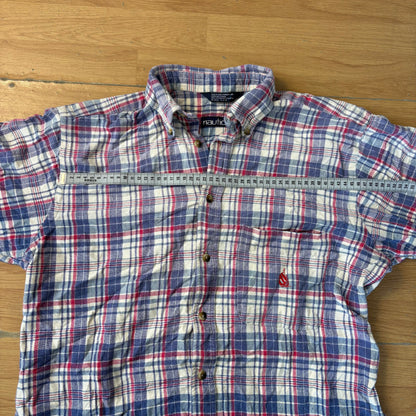 Chemise à carreaux rouge et bleu - Nautica - Taille M