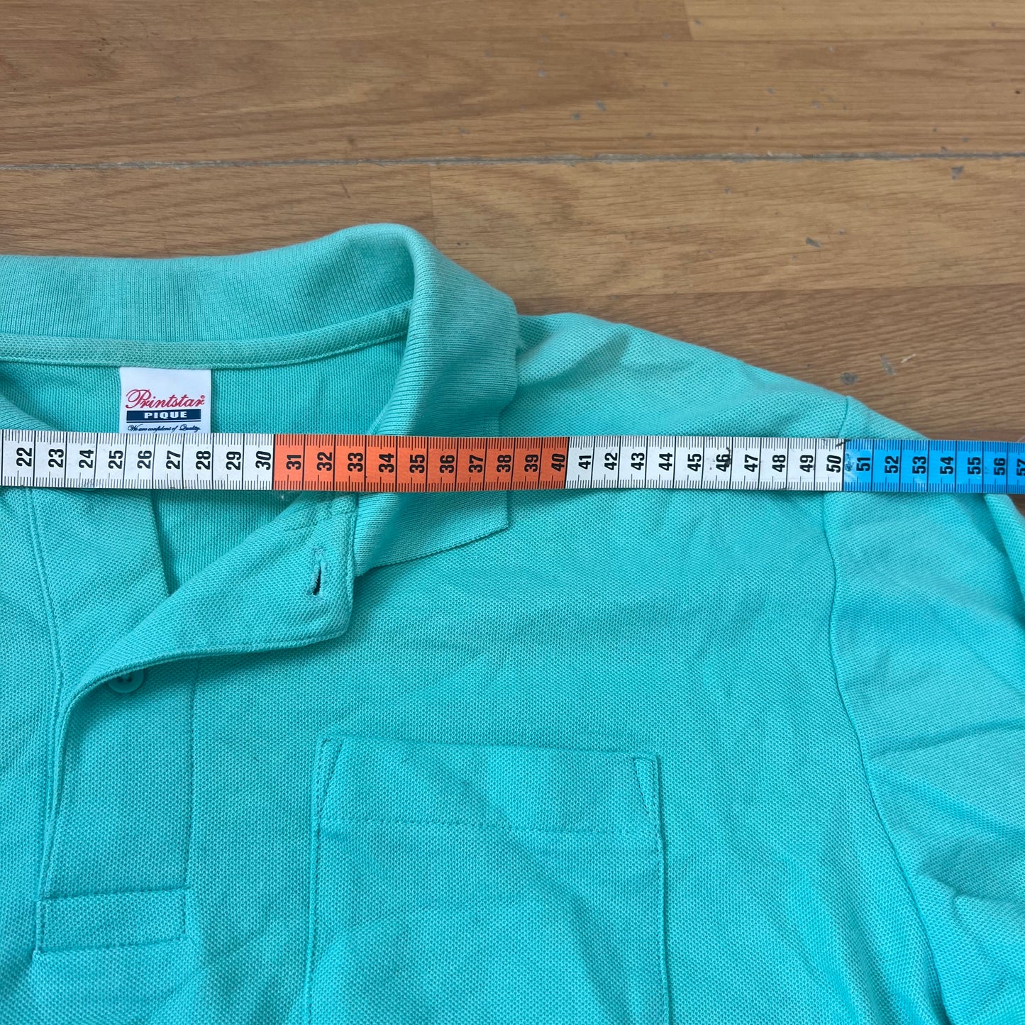 Polo manches longues turquoise - Taille L by SARLOTTE
