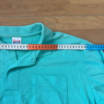 Polo manches longues turquoise - Taille L by SARLOTTE