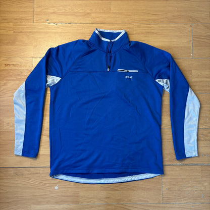 Sweat quarter-zip training bleu - Fila - Taille L