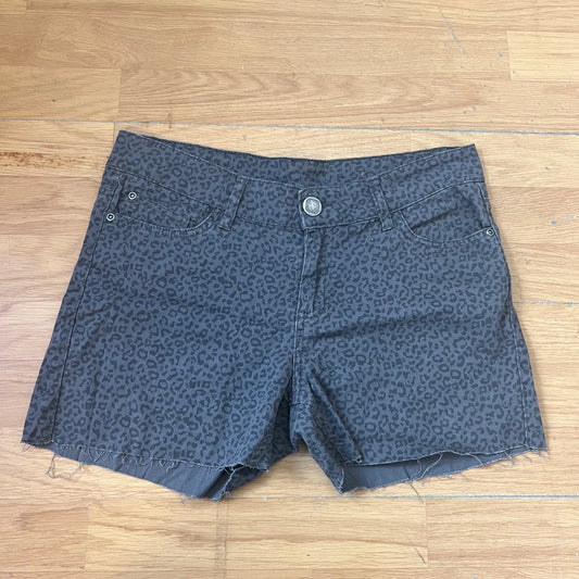 Short en jean imprimé léopard noir et gris - Janina - Taille 38 by SARLOTTE