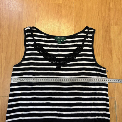 Débardeur rayé noir et blanc - Ralph Lauren (femme) - Taille L