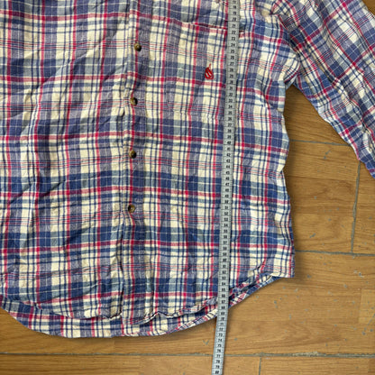 Chemise à carreaux rouge et bleu - Nautica - Taille M