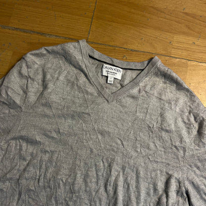 Pull col V gris Calvin Klein – Taille L
