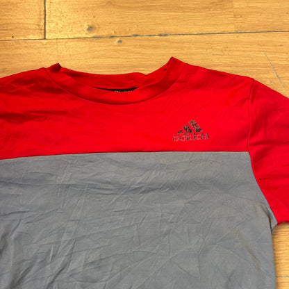 T-shirt gris et rouge - Adidas - Taille S