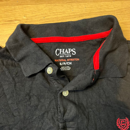 Polo noir avec détails rouges - Chaps - Taille S