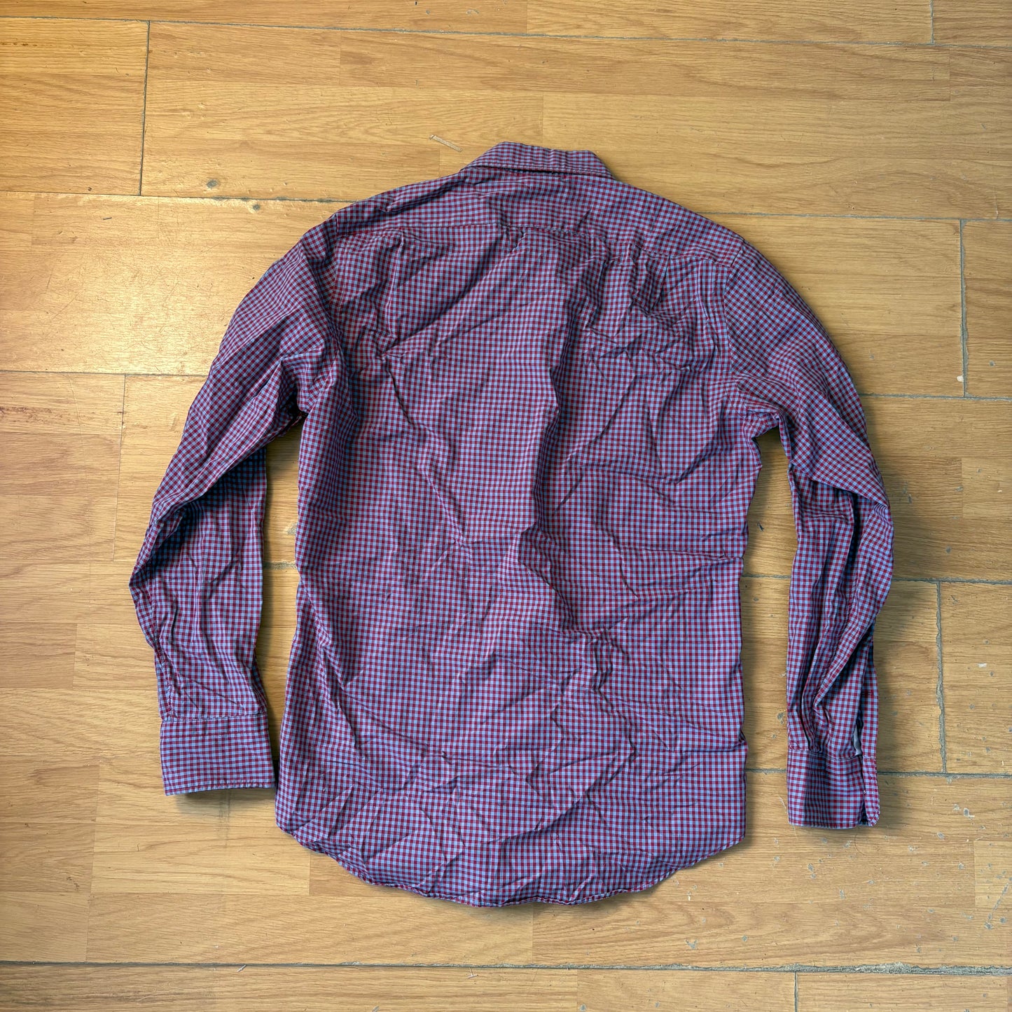 Chemise à carreaux rouge et bleu - Thomas Mason - Taille S