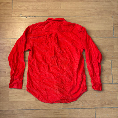 Chemise rouge en velour côtelé - Chaps - Taille L (16/18ans)