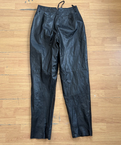 Pantalon en cuir noir - Louis London - Taille 38