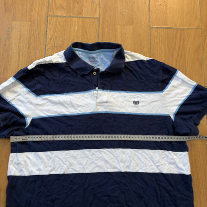 Polo rayé bleu et blanc - Chaps - Taille XXL