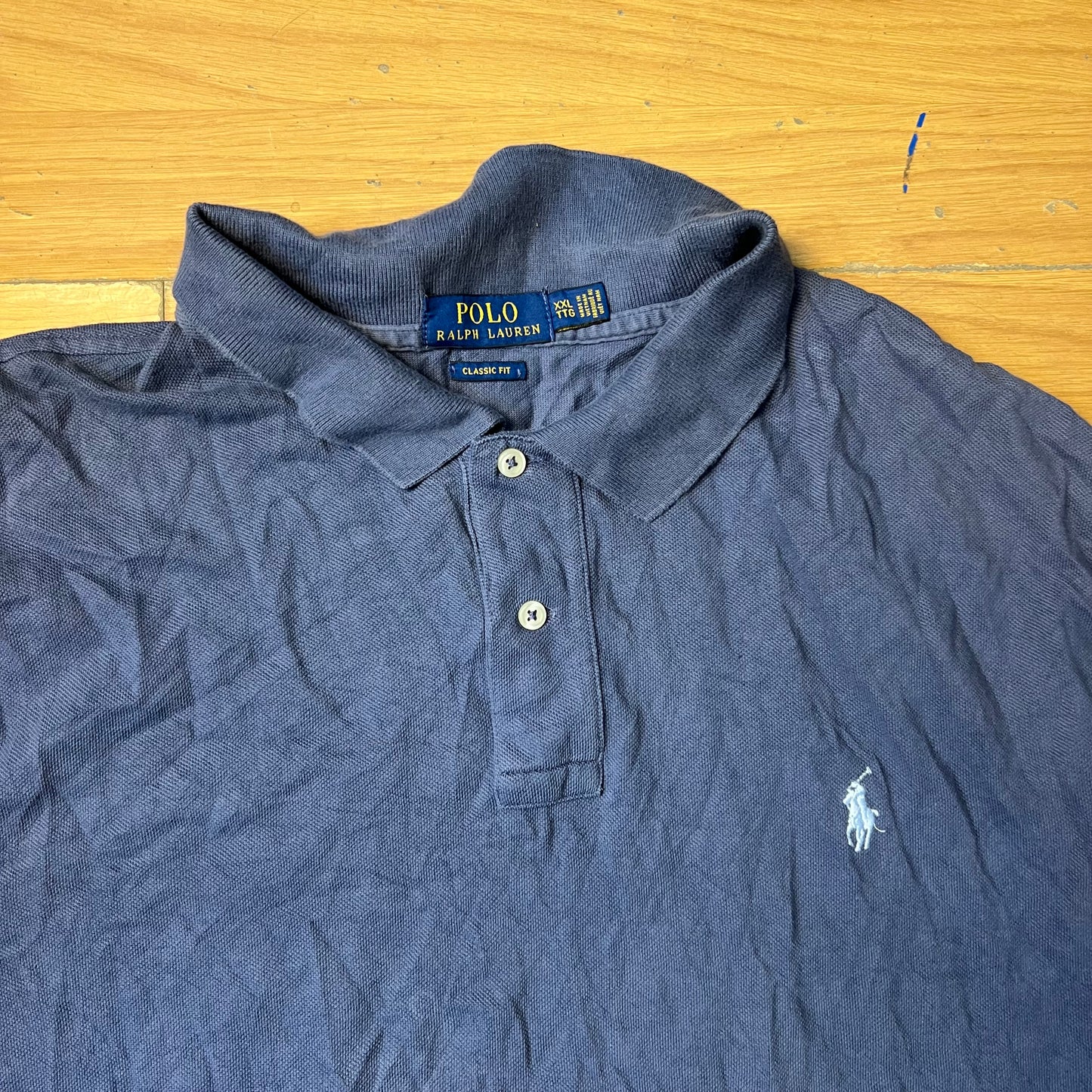 Polo bleu-gris - Ralph Lauren - Taille XXL