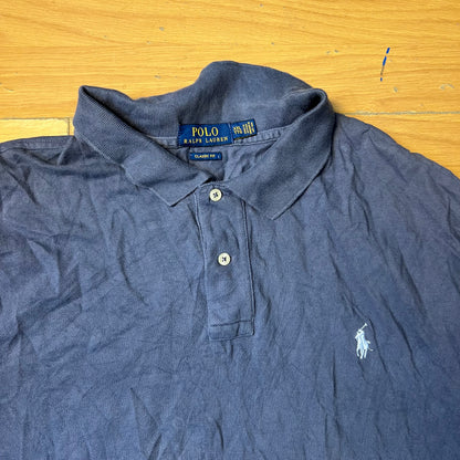 Polo bleu-gris - Ralph Lauren - Taille XXL
