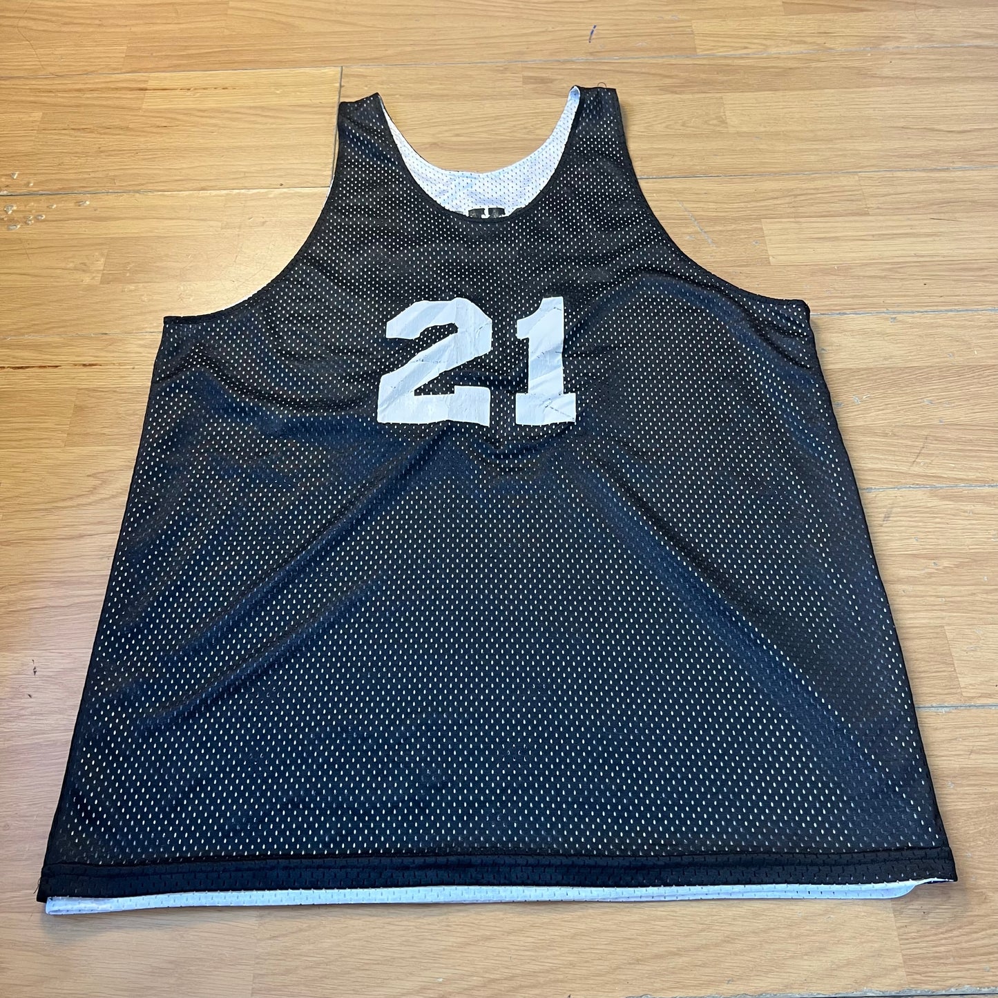 T-shirt réversible style basketball noir et blanc - Taille 2XL