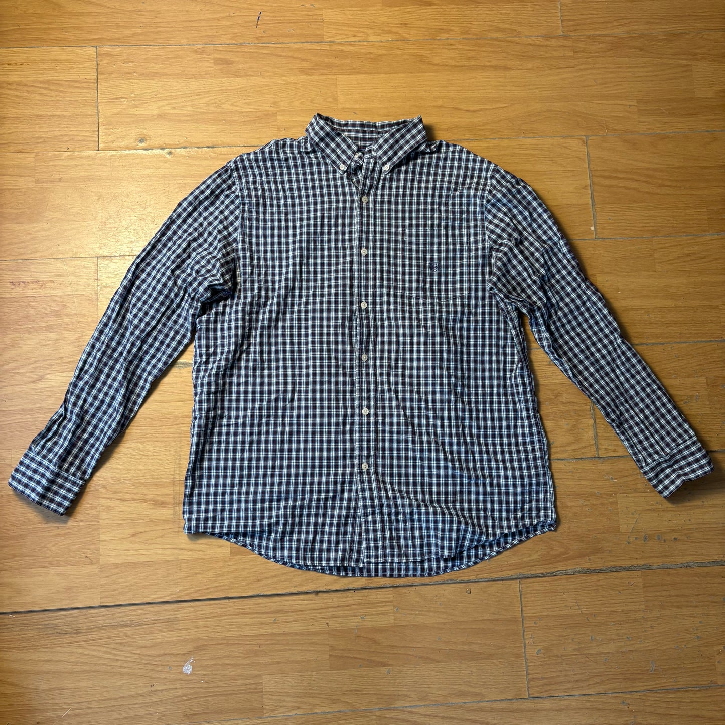 Chemise à carreaux bleus et blancs - Chaps - Taille XL