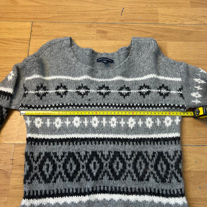 Pull gris motif noir et blanc - American Eagle Outfitters - Taille XS