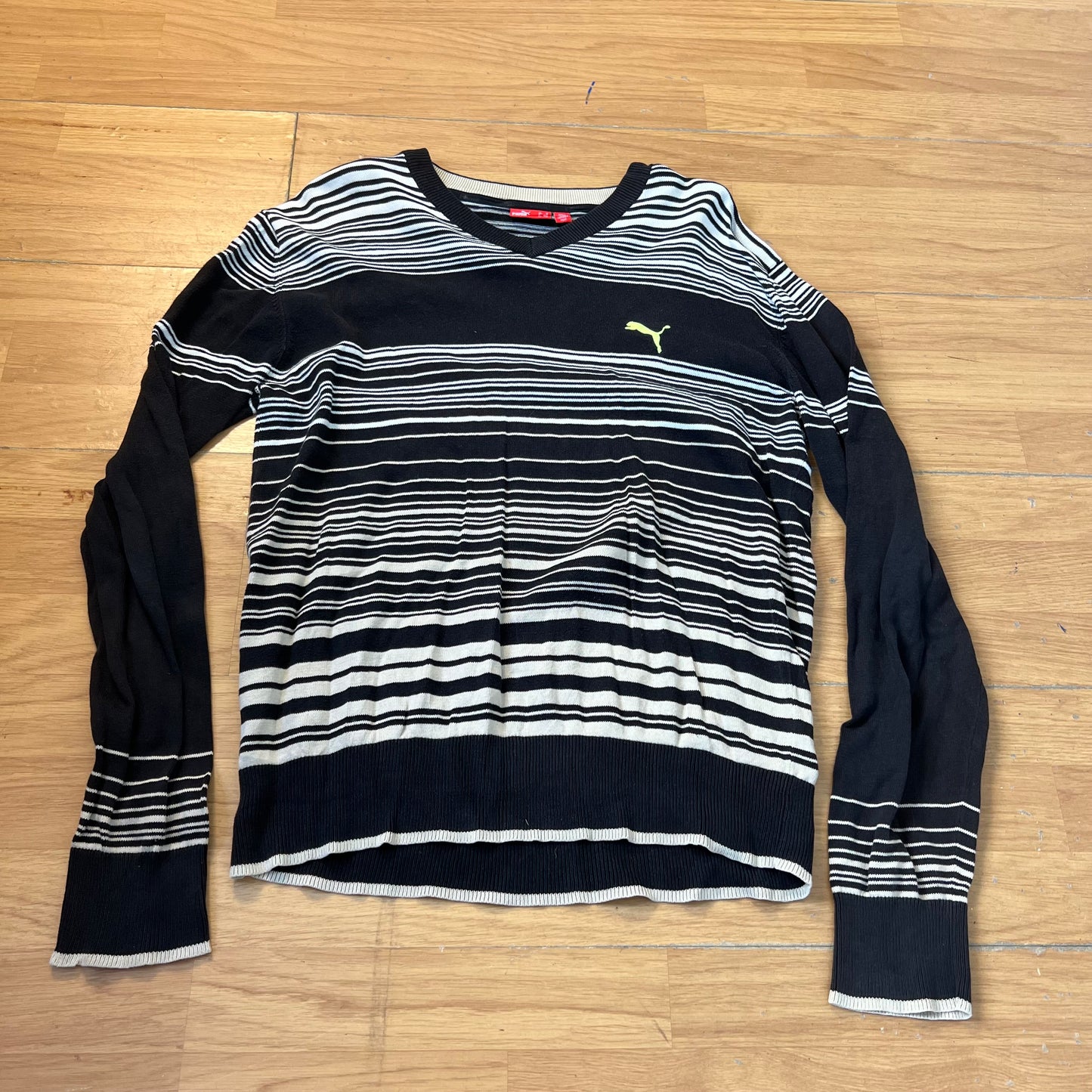 Pull col V noir et blanc - Puma - Taille M