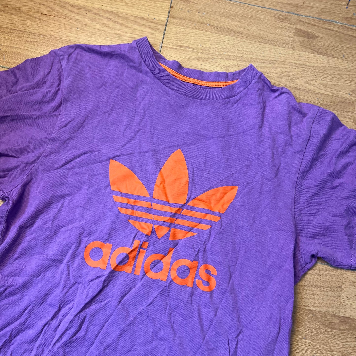 T-shirt violet et orange - Adidas - Taille S
