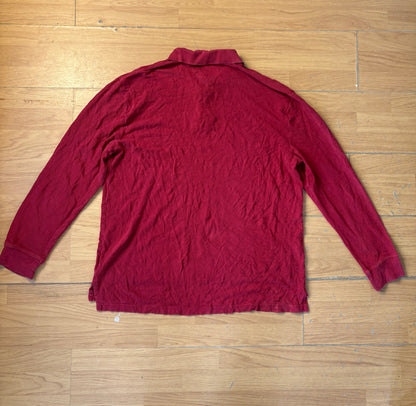 Polo manches longues rouge - Tommy Hilfiger - Taille XXL