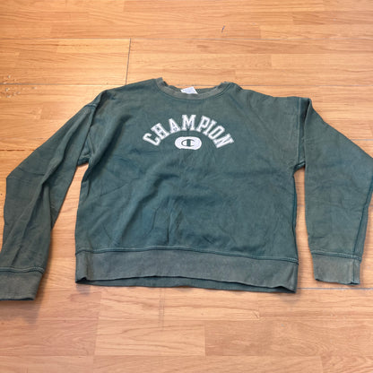 Sweat vert sans capuche - Champion - Taille S