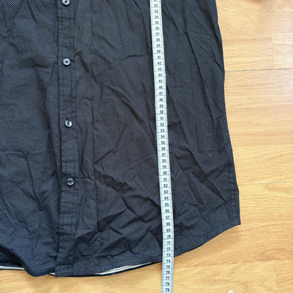 Chemise manches courtes noire à pois - Native Code - Taille XL
