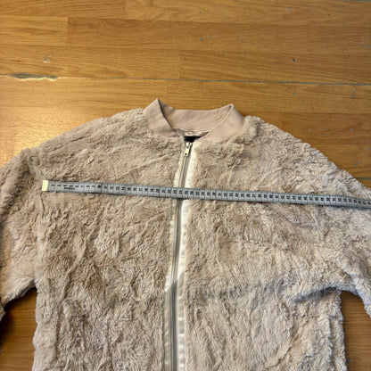 Veste en fausse fourrure beige - HK Works London - Taille M