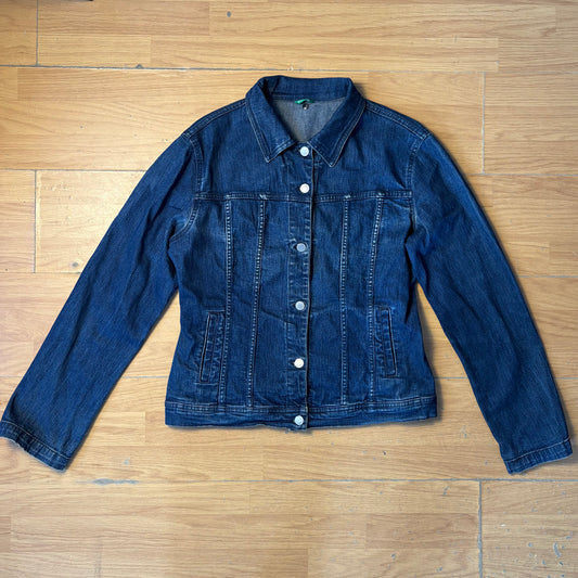 Veste en denim bleu foncé