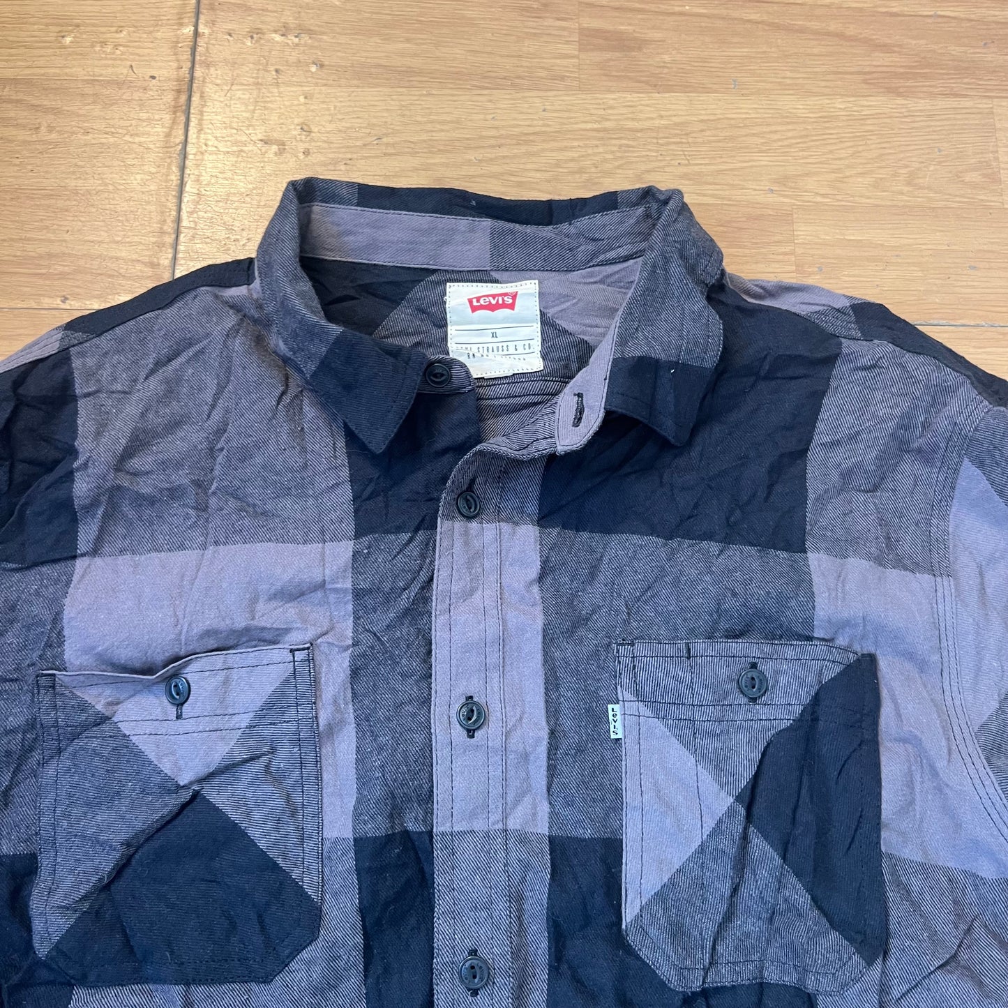 Chemise à carreaux noir et gris - Levi’s - Taille XL