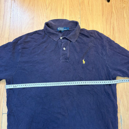 Polo bleu foncé / violet - Ralph Lauren - Taille L