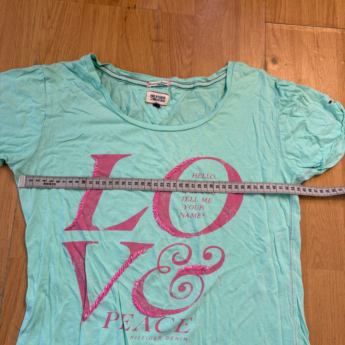 Top turquoise Love - Hilfiger Denim - Taille M
