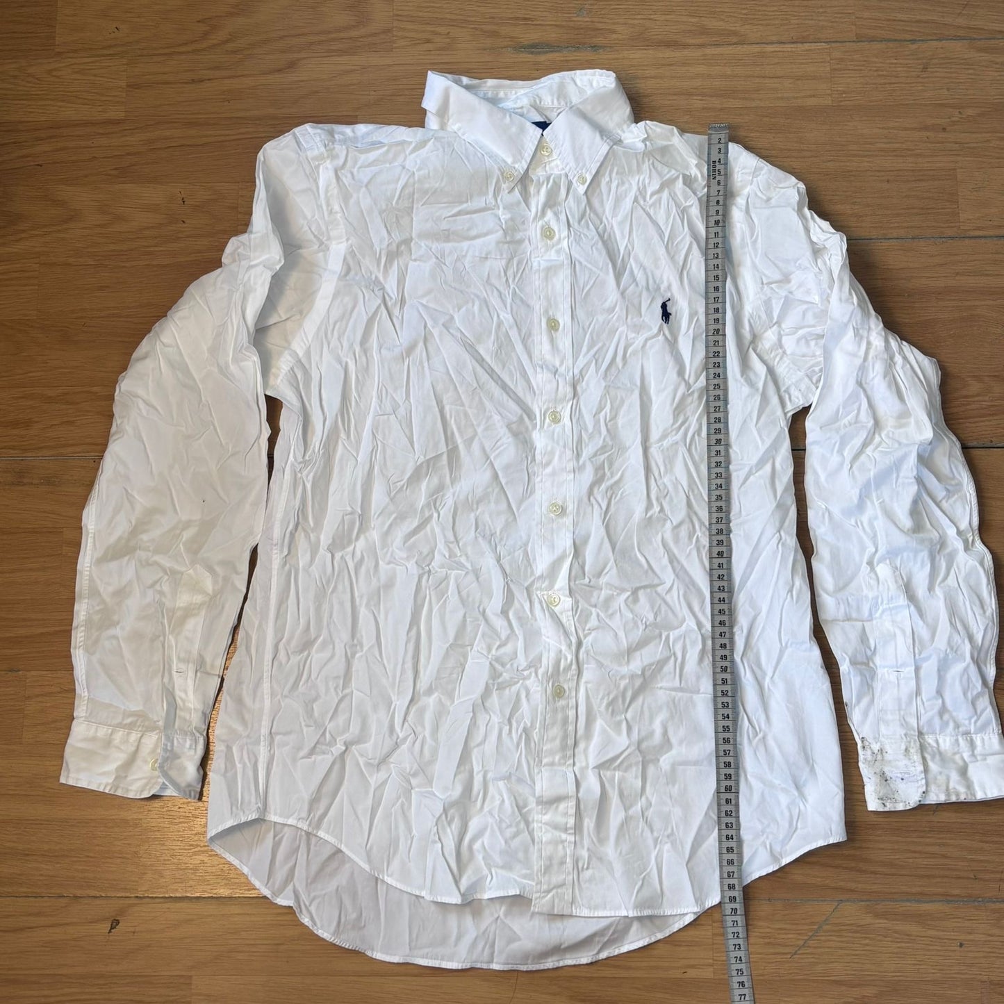 Chemise Ralph Lauren – Blanche – Taille L – Logo bleu