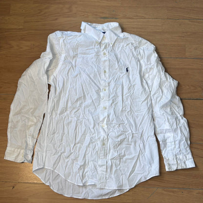 Chemise Ralph Lauren – Blanche – Taille L – Logo bleu