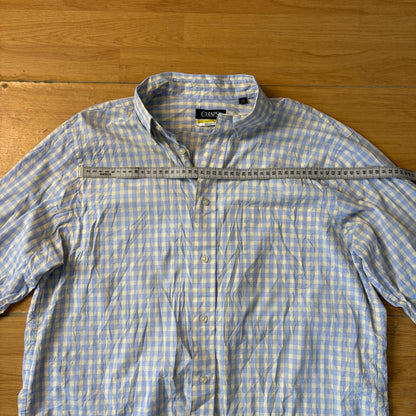 Chemise à carreaux jaune et bleu - Chaps - Taille 34-35