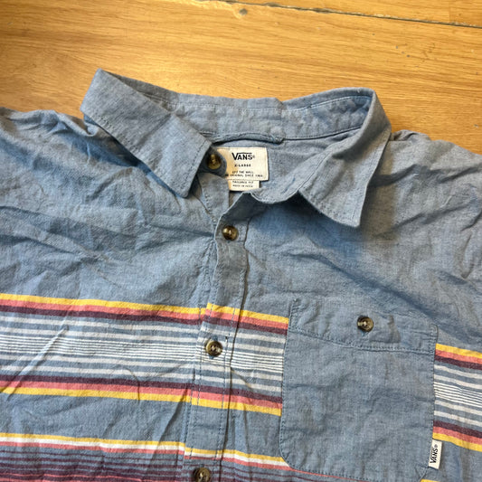 Chemise manches courtes à rayures colorées - Vans - Taille XL