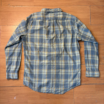 Chemise à carreaux bleu et jaune - L.L. Bean - Taille M