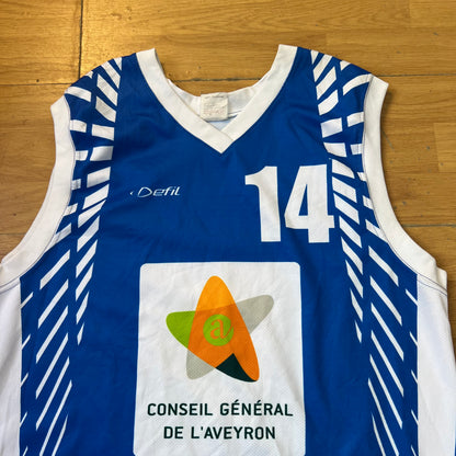T-shirt basketball bleu et blanc - Taille L