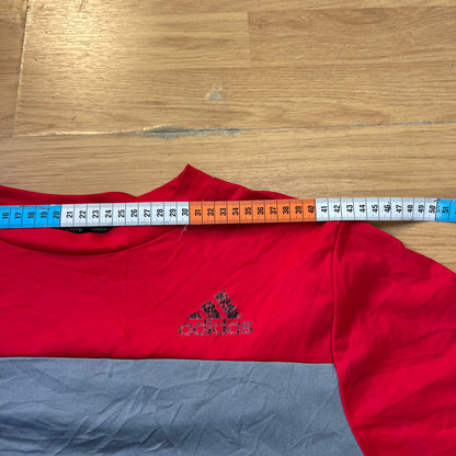 T-shirt gris et rouge - Adidas - Taille S