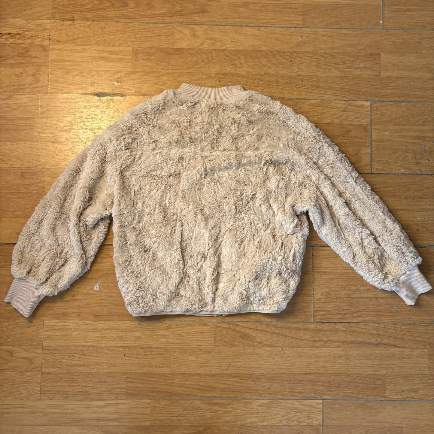 Veste en fausse fourrure beige - HK Works London - Taille M