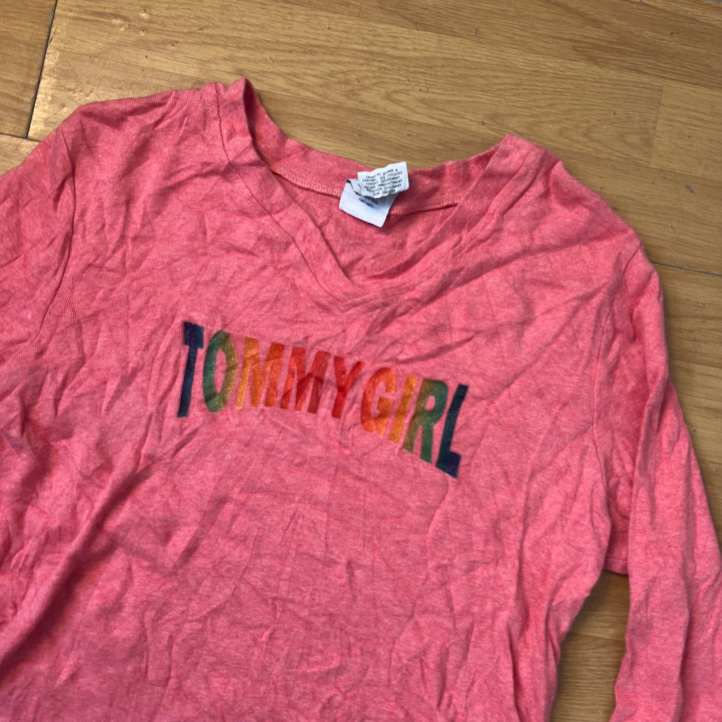 T-shirt manches longues rose - Tommy Hilfiger - Taille XL (enfant)