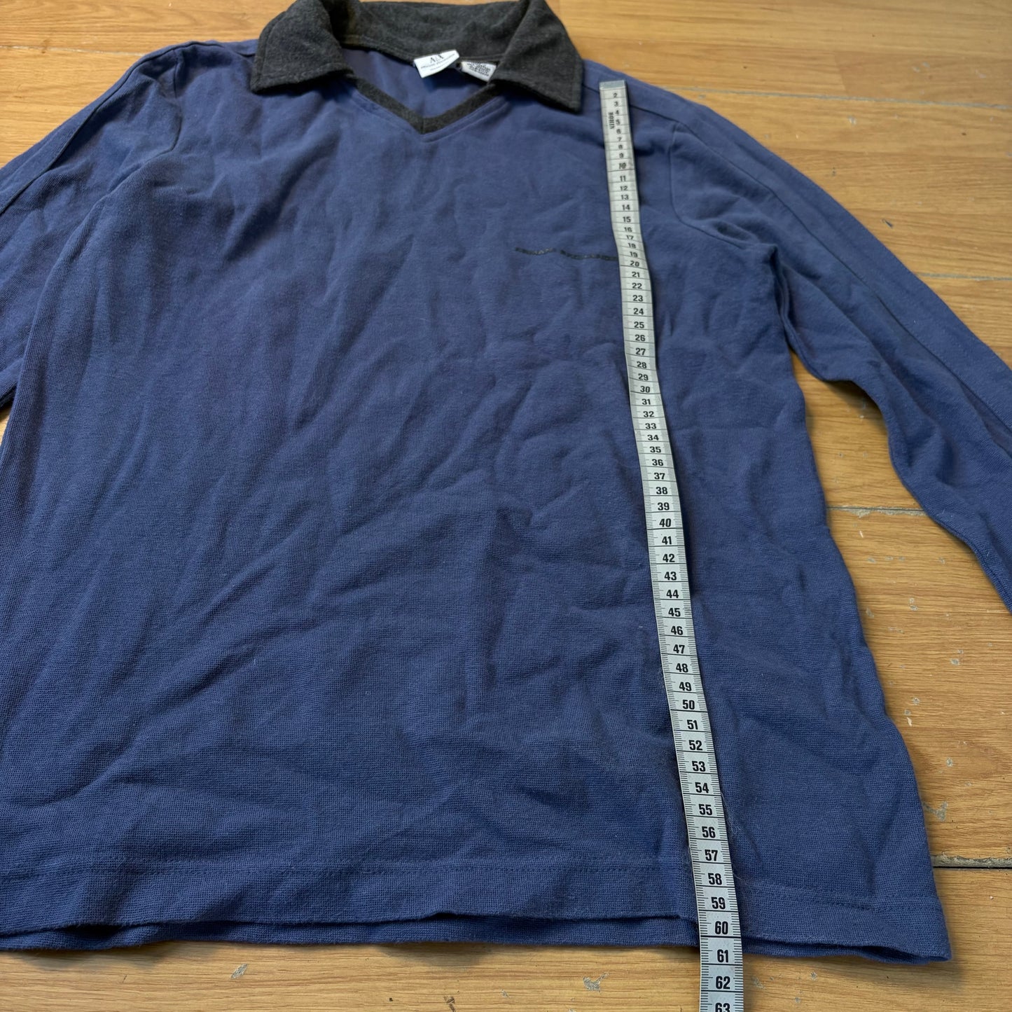 Sweat col italien bleu - Armani Exchange - Taille S