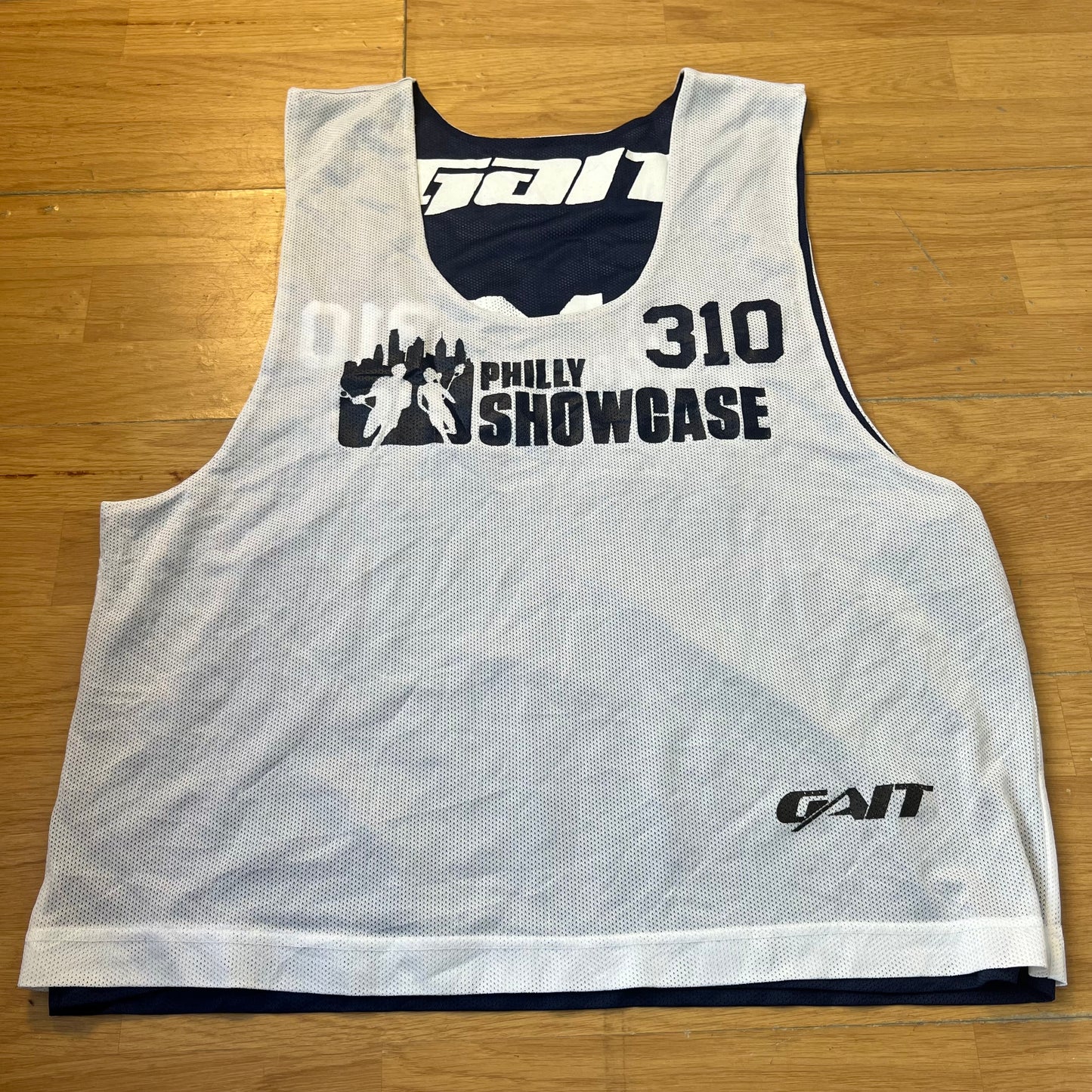 T-shirt réversible blanc et bleu marine - Philly Showcase - Taille L