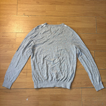 Pull en maille col V gris - Tommy Hilfiger - Taille M