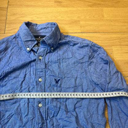 Chemise slim fit bleu - American Eagle - Taille S