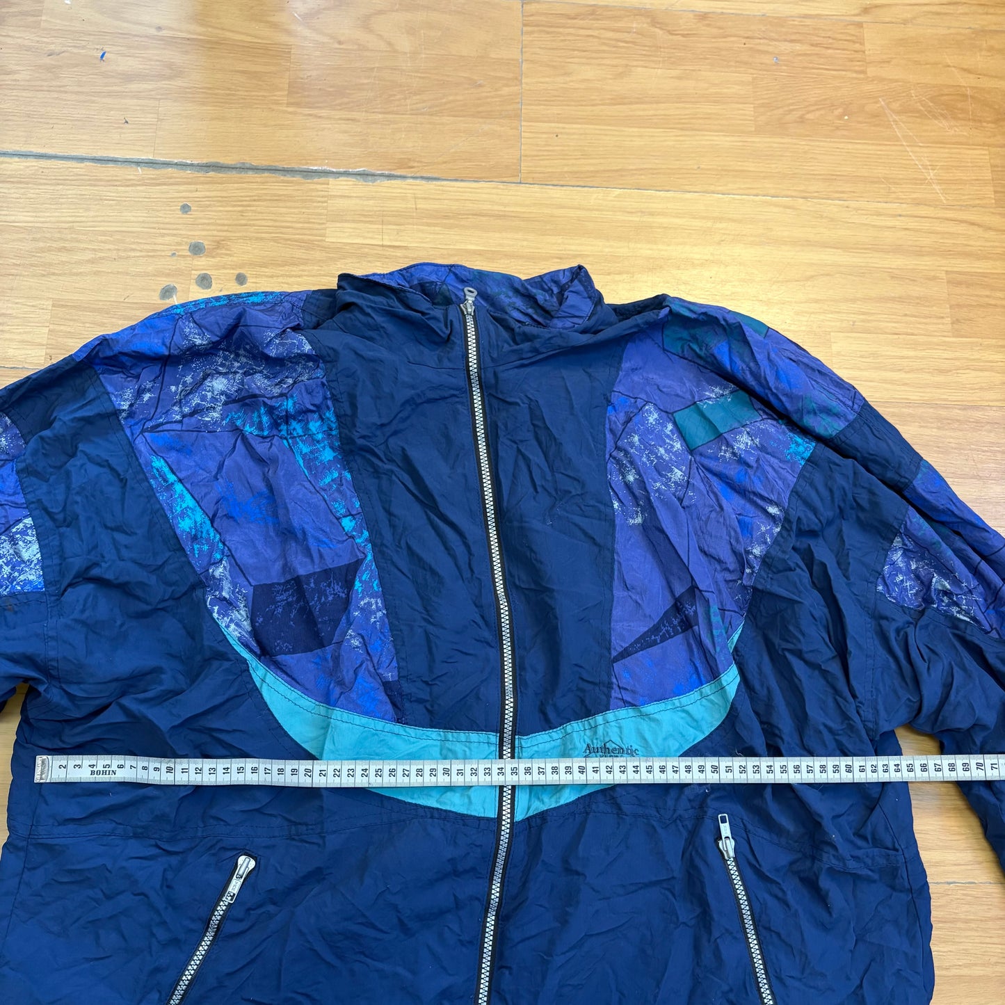 Veste coupe-vent bleu vintage - H. Klein - Taille XL