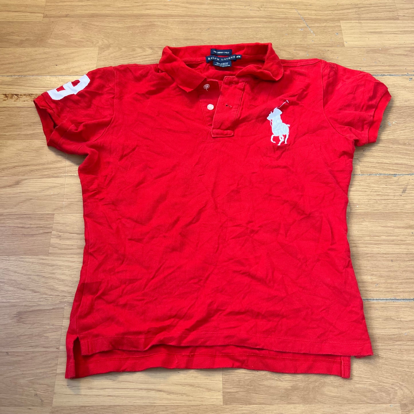 Polo rouge slim fit - Ralph Lauren - Taille M