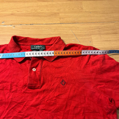 Polo rouge cropped - Ralph Lauren - Taille L