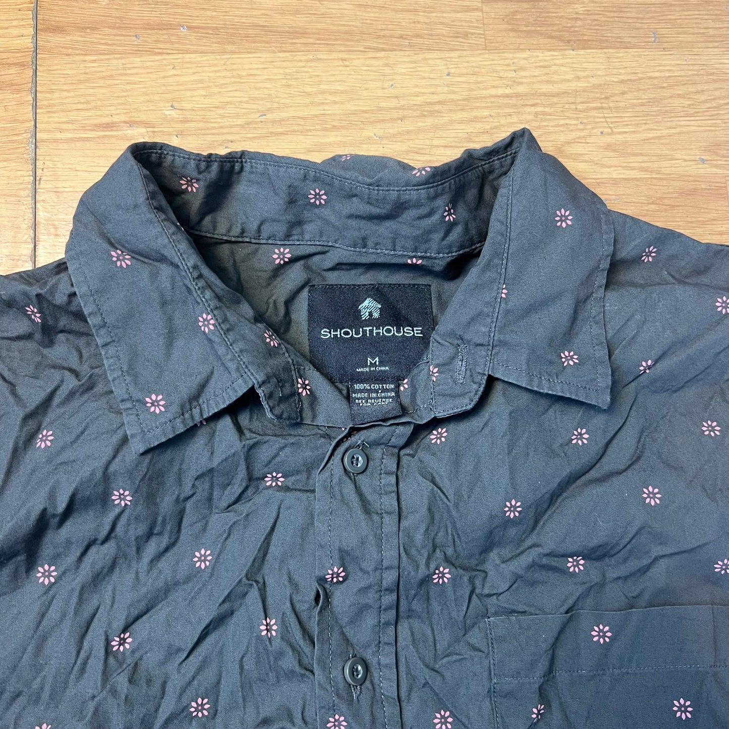 Chemise manches courtes vert foncé - Shouthouse - Taille M