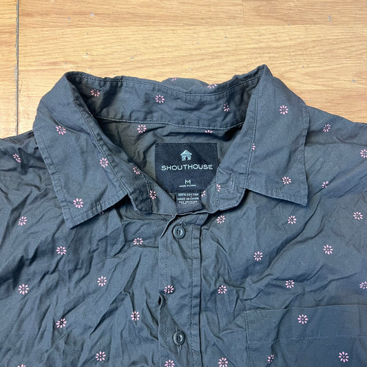Chemise manches courtes vert foncé - Shouthouse - Taille M
