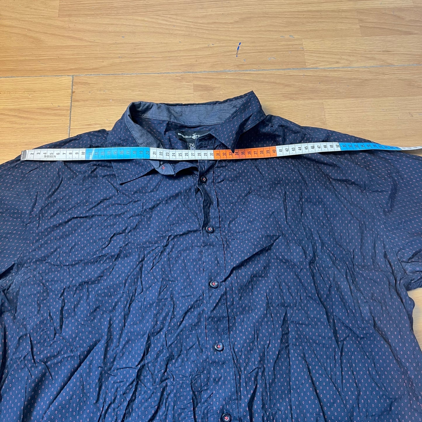 Chemise manches courtes bleu foncé - Beverly Hills Polo Club - Taille XXL